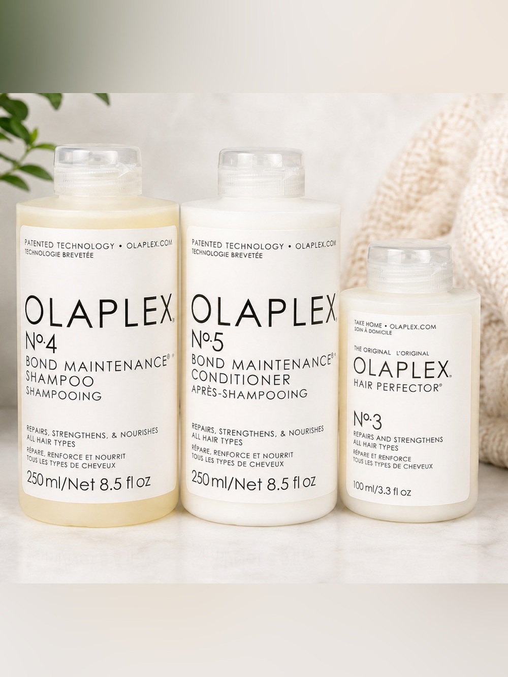 NEW! OLAPLEX No.3, OLAPLEX No. 4 & OLAPLEX No.5 Bond Maintenance Trio/Bundle/Set